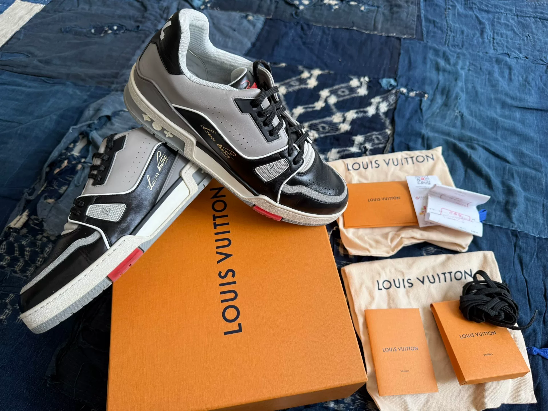 Louis Vuitton LV Trainer Black Cement Original