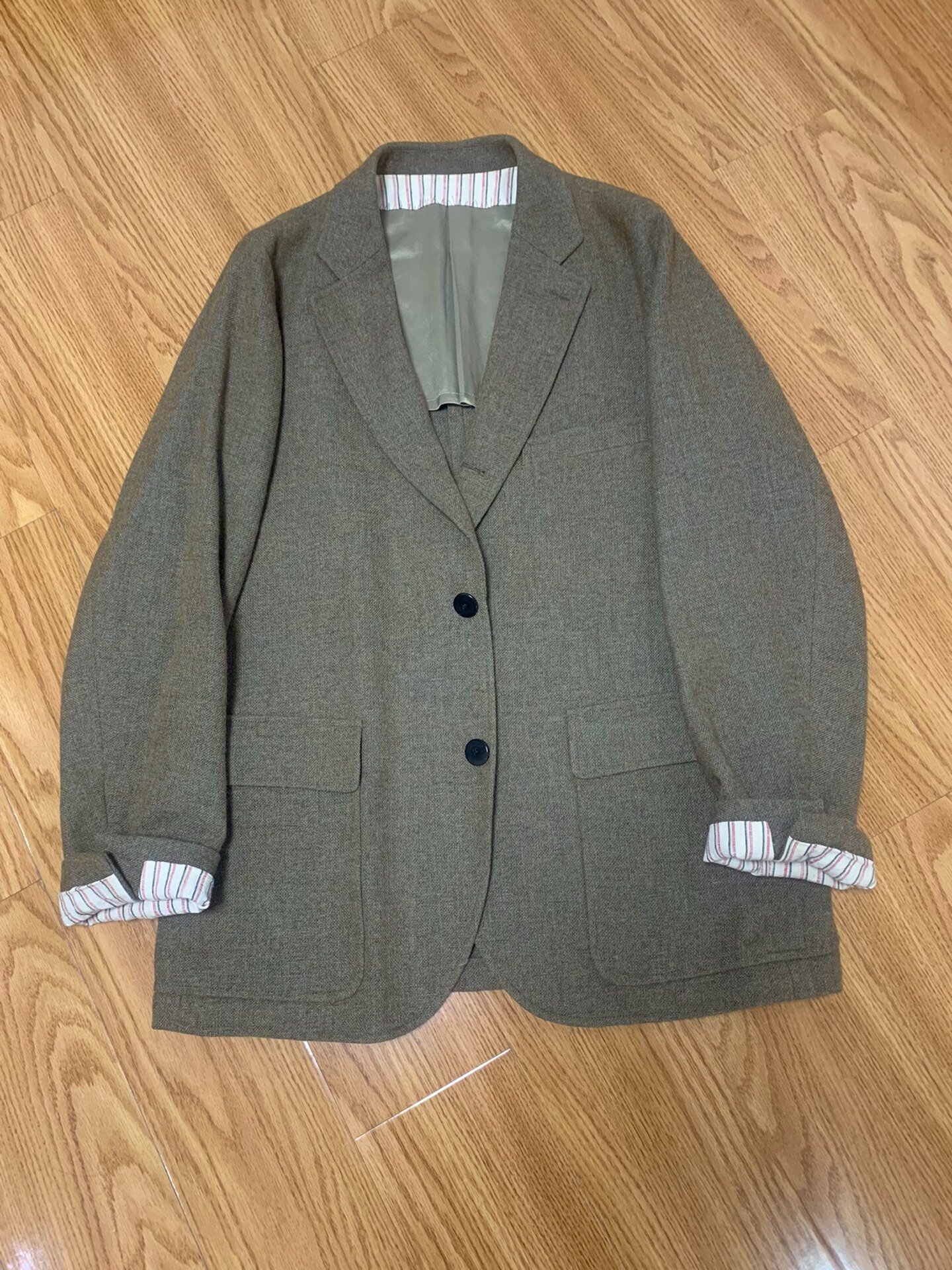 visvim 19ss verde tweed blazer