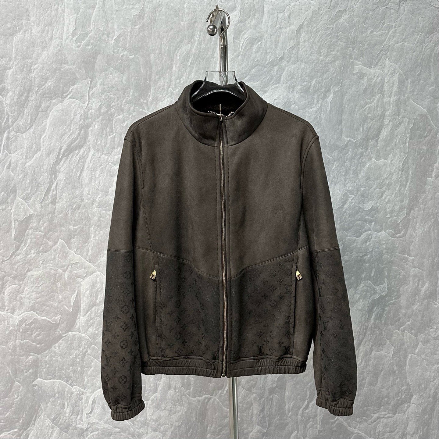 Louis Vuitton SS26 Monogram Stand Collar Coat