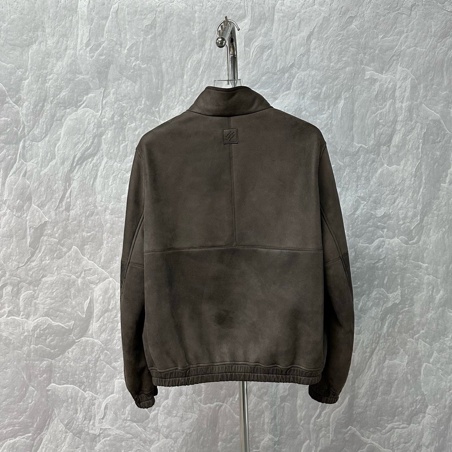 Louis Vuitton SS26 Monogram Stand Collar Coat — back