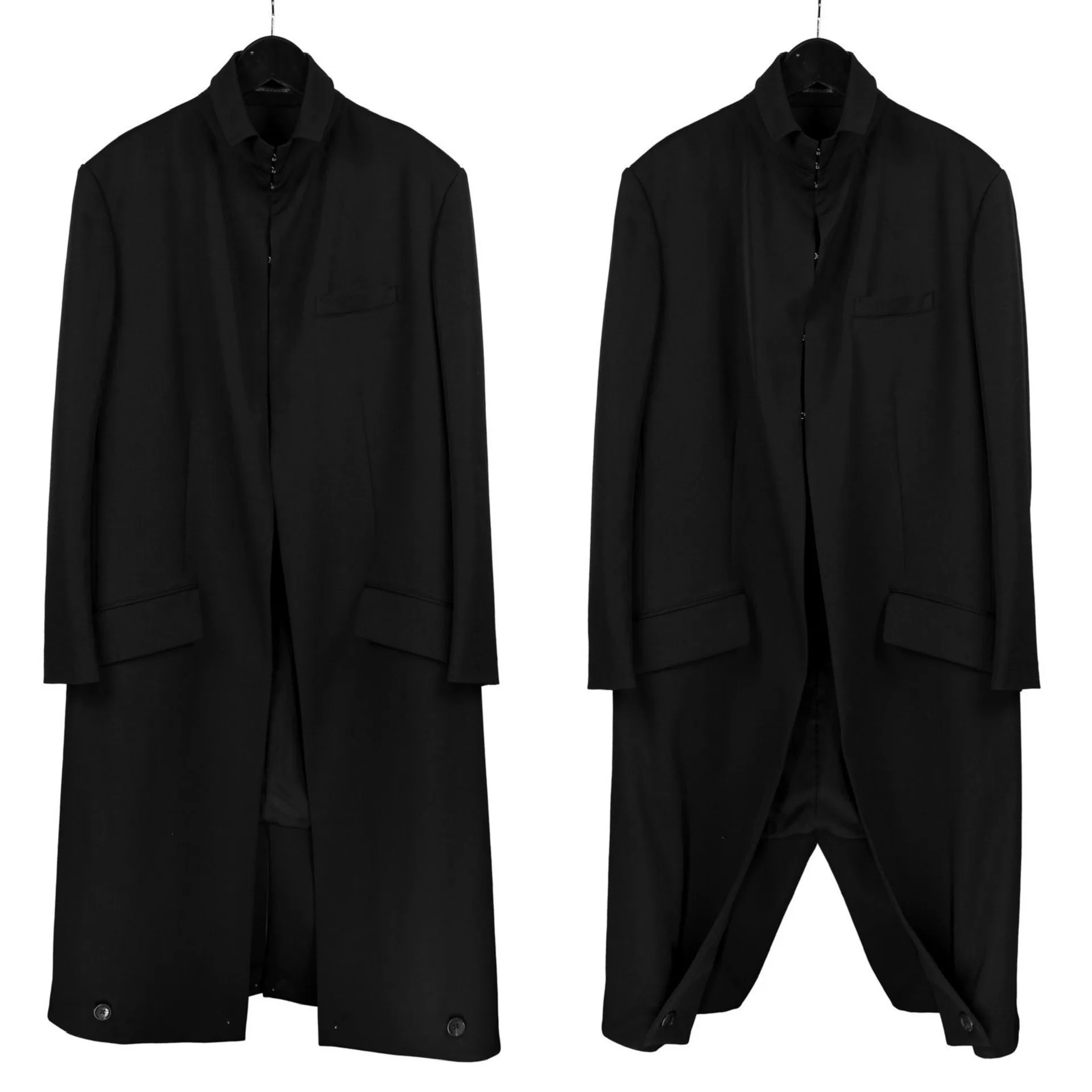 Yohji Yamamoto 22AW Stand Collar Gaba Coat — label