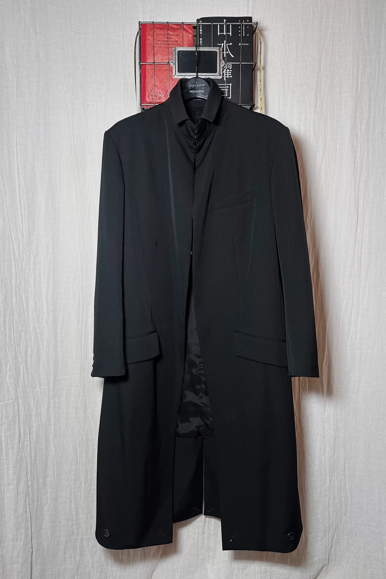 Yohji Yamamoto 22AW Stand Collar Gaba Coat — back