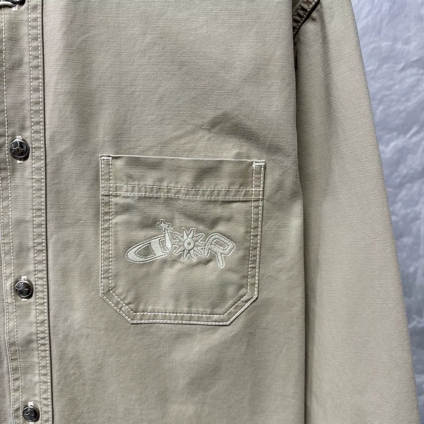 Dior x Lewis Hamilton Embroidered Shirt — detail