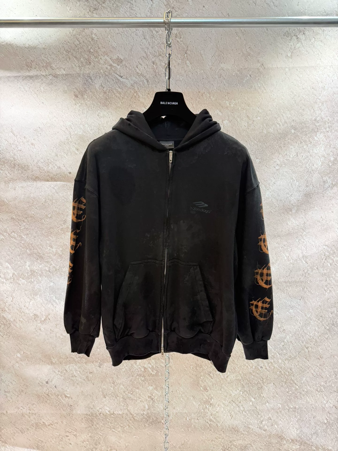 Balenciaga Sanskrit Zip-Up Hoodie