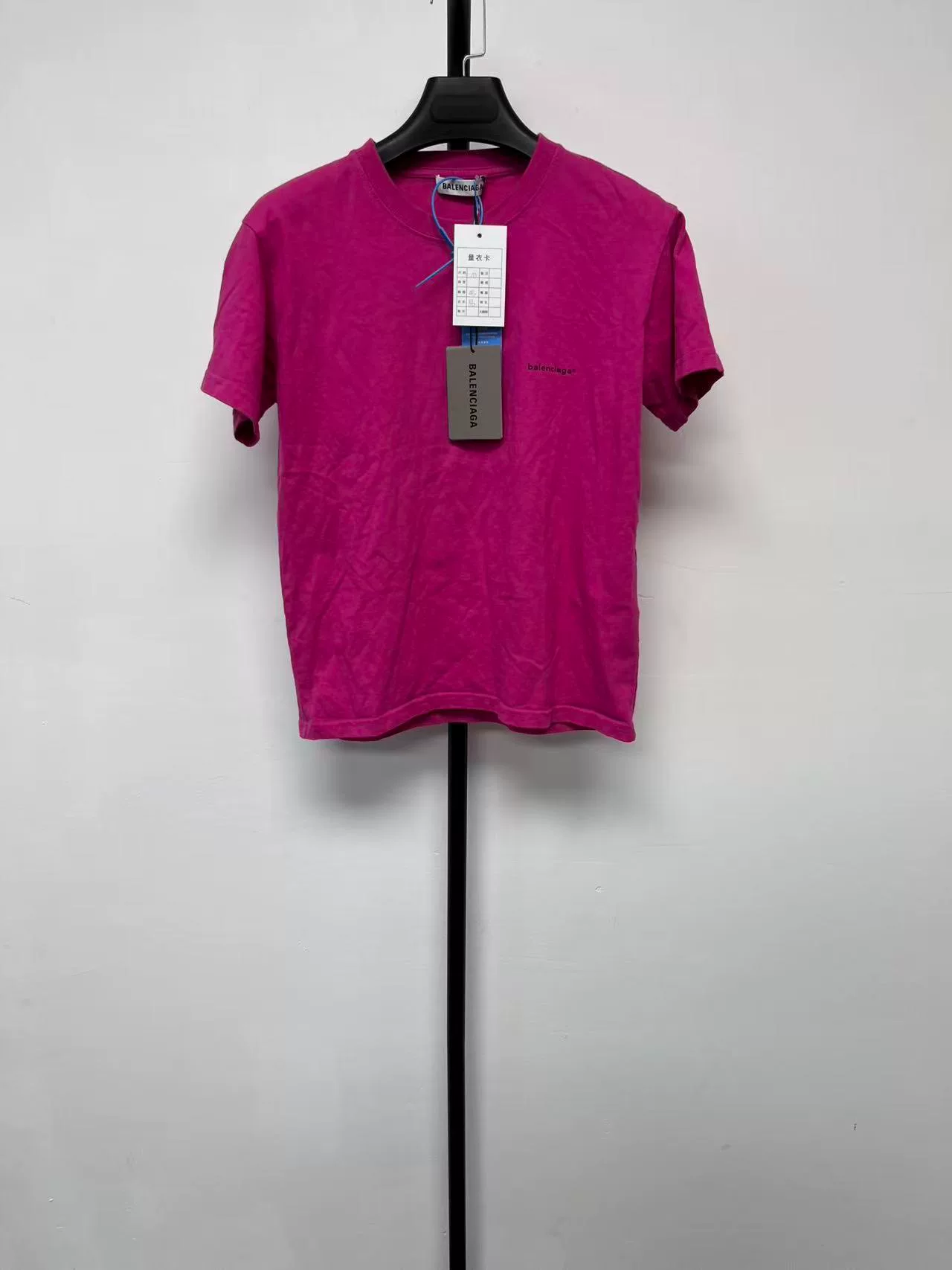Balenciaga Small Logo Pink Short-Sleeve T-Shirt