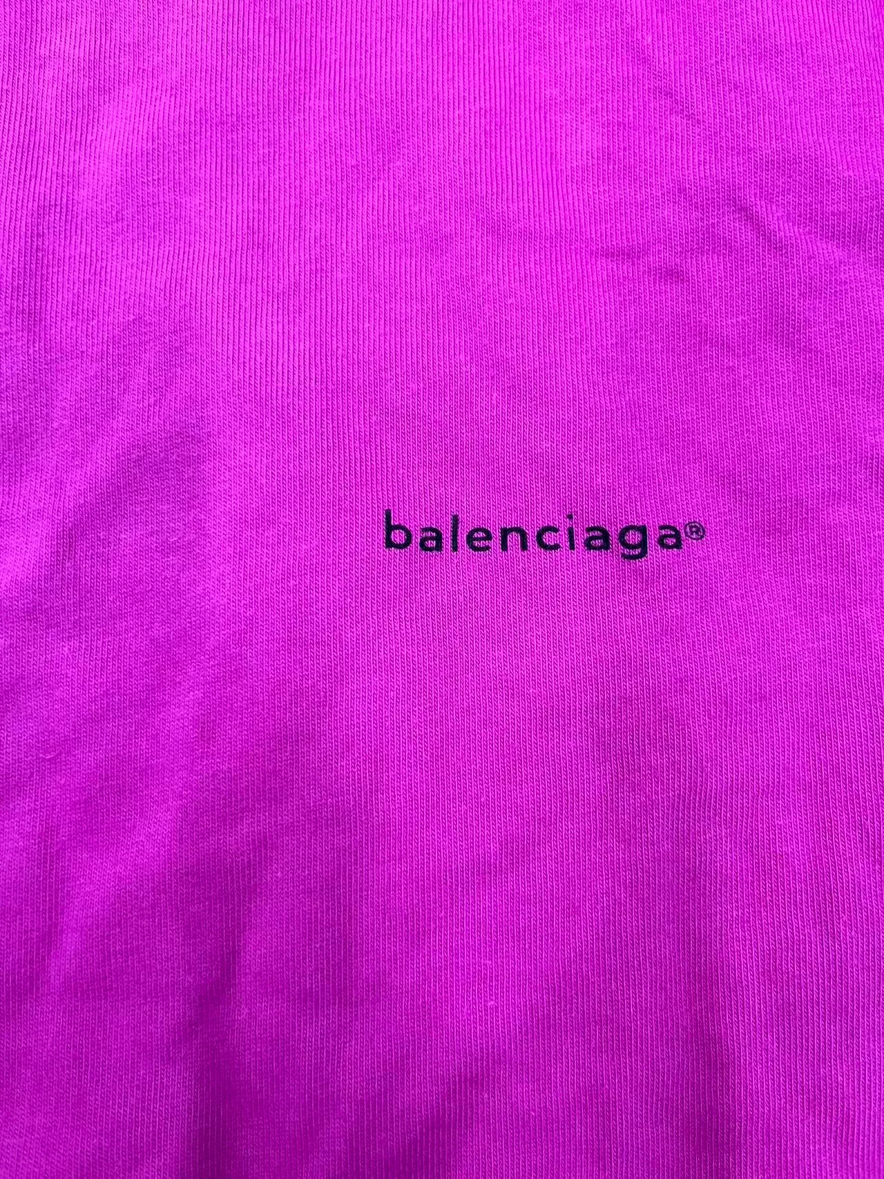 Balenciaga Small Logo Pink Short-Sleeve T-Shirt — detail