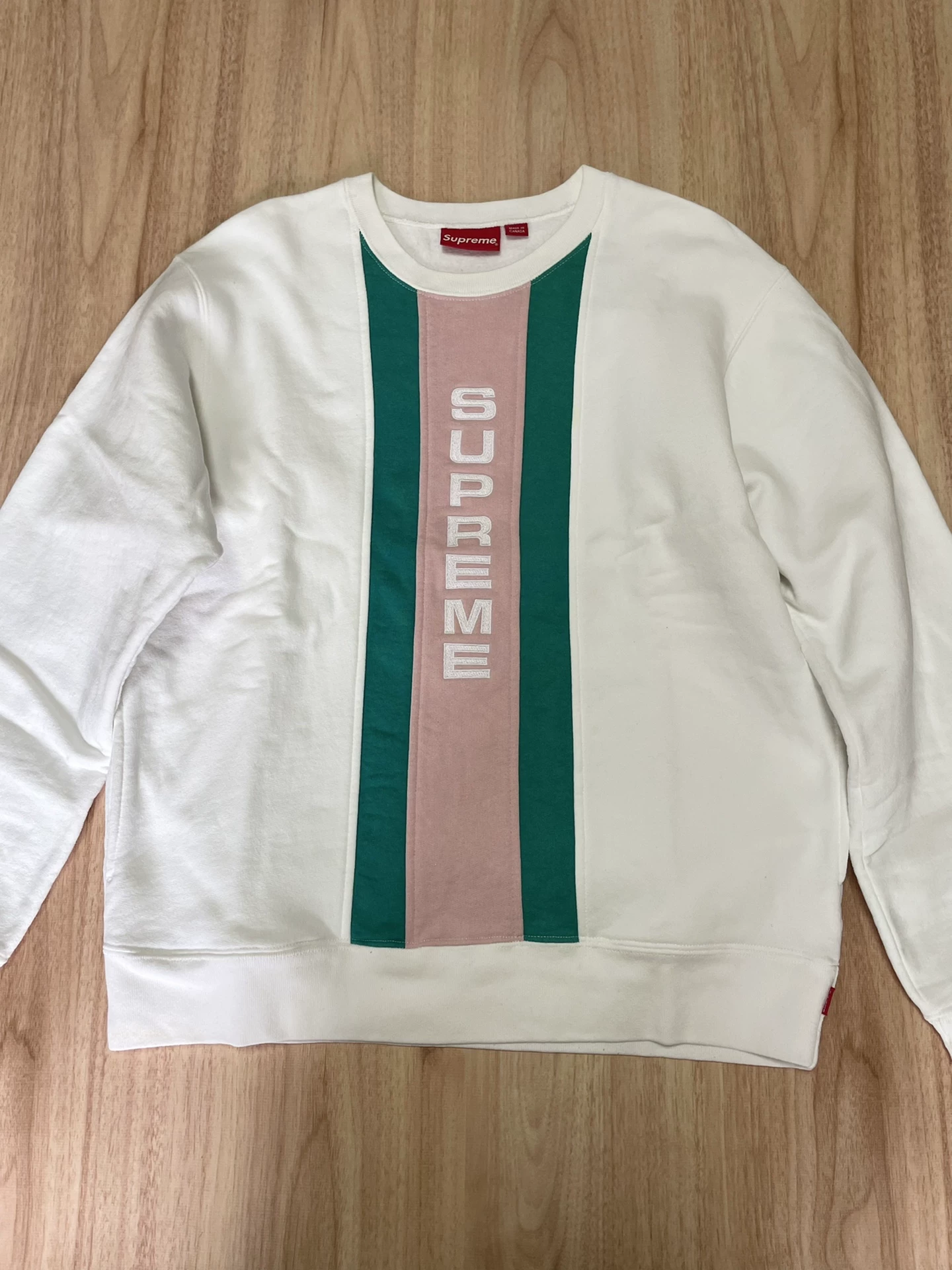 Supreme Vertical Logo Panel Pullover Fleece