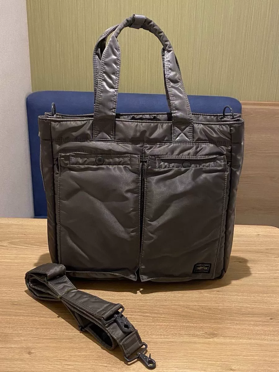 Porter Tanker 2way Silver-Gray Tote