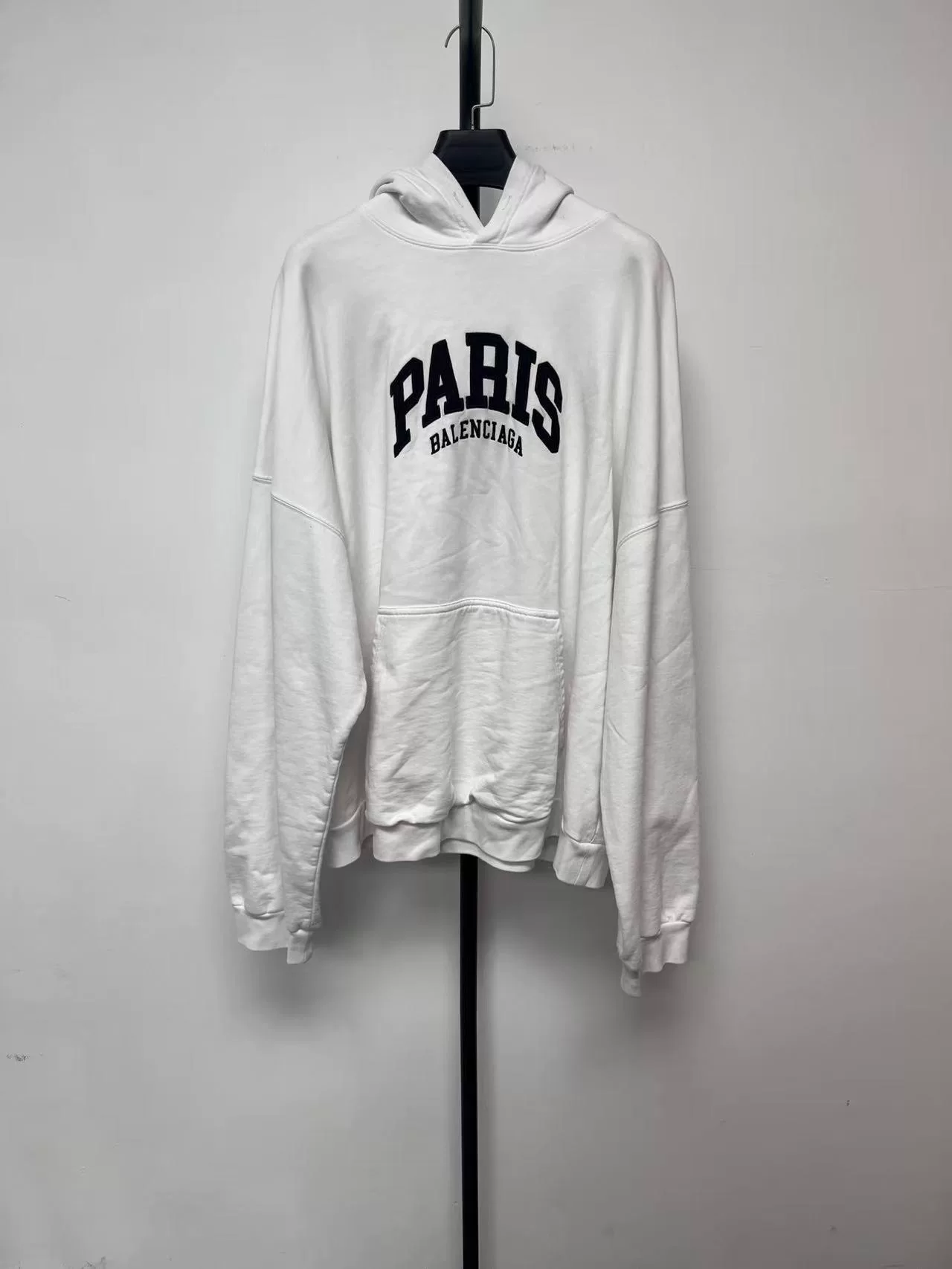 Balenciaga Paris Oversized White Hoodie