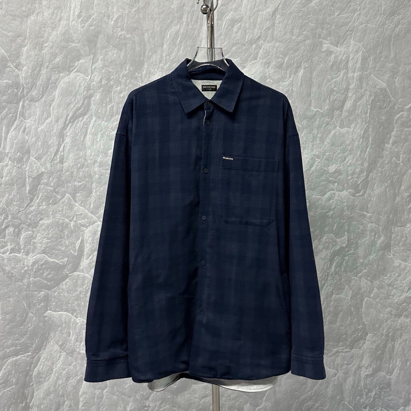 Balenciaga Check Pocket Shirt Jacket