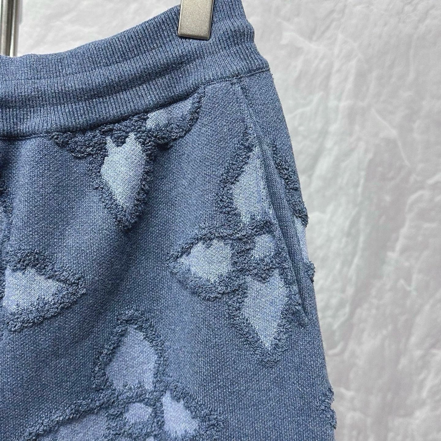 Louis Vuitton SS25 Clover Jacquard Drawstring Shorts — detail