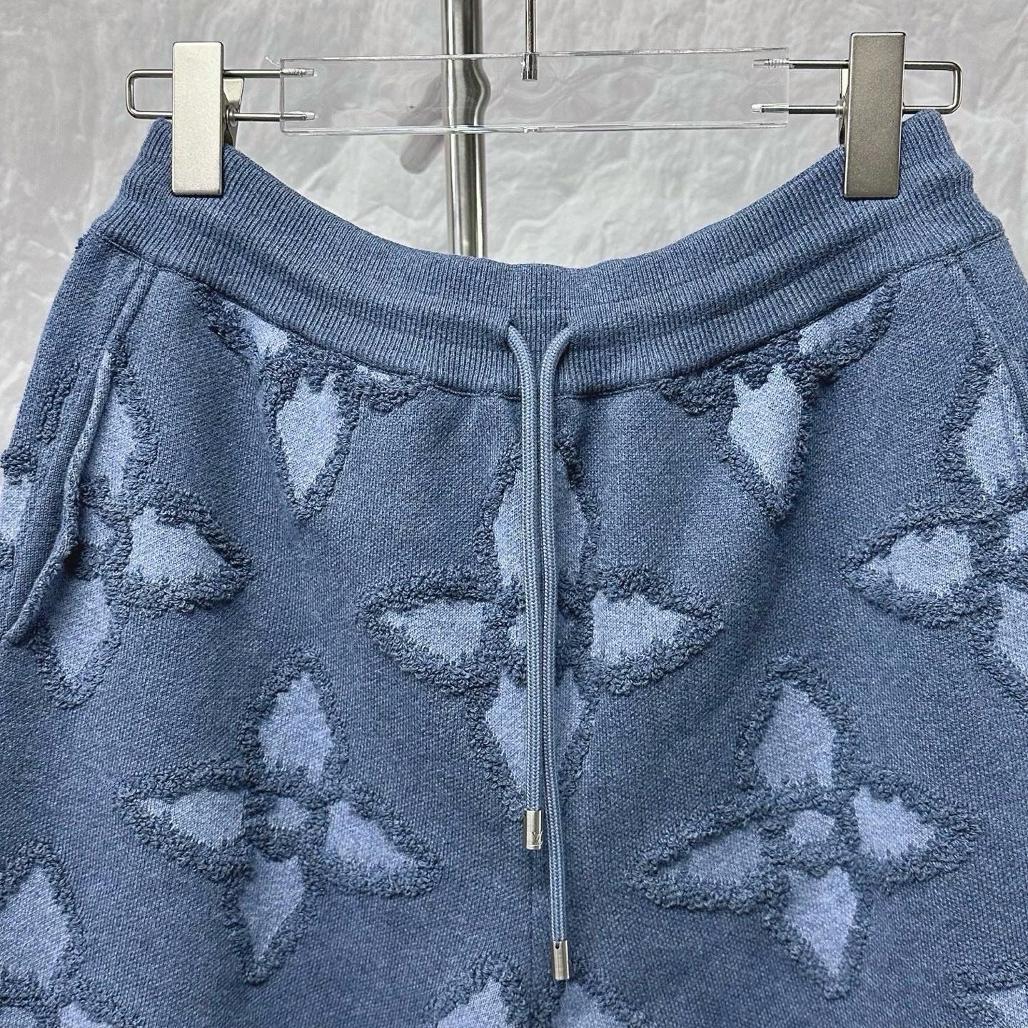 Louis Vuitton SS25 Clover Jacquard Drawstring Shorts — front