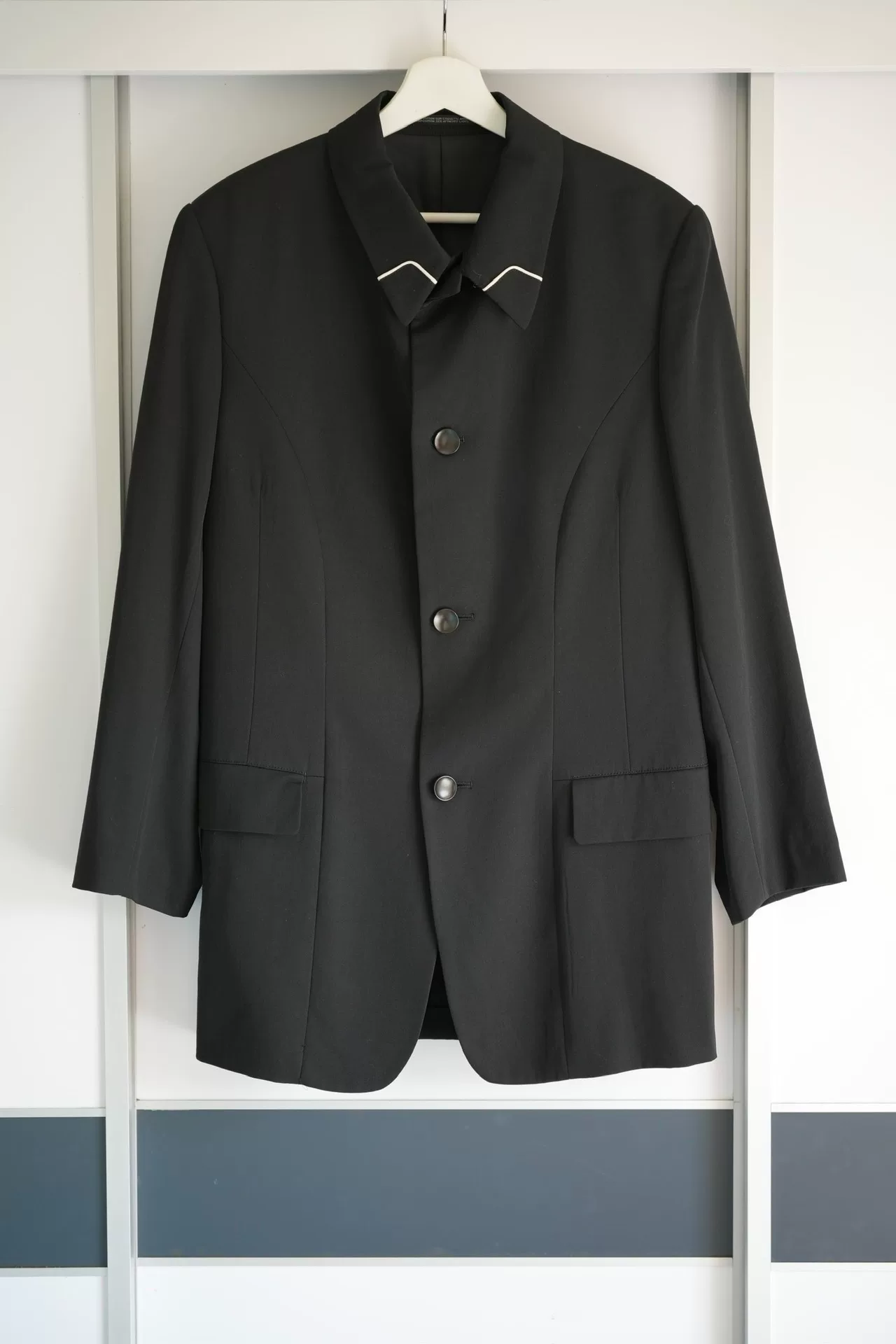 Yohji Yamamoto 03ss White Stitch Wool Jacket