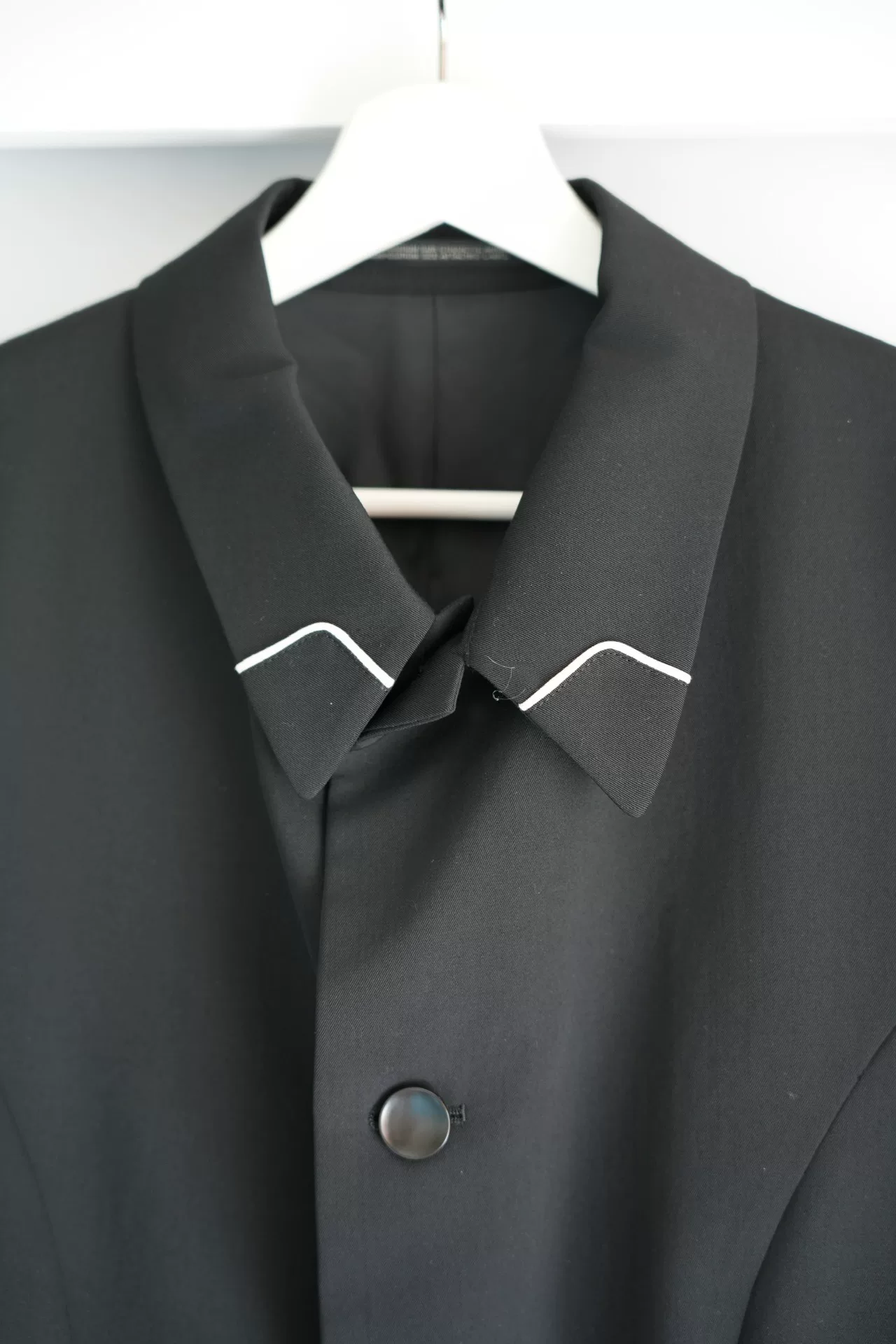 Yohji Yamamoto 03ss White Stitch Wool Jacket — back