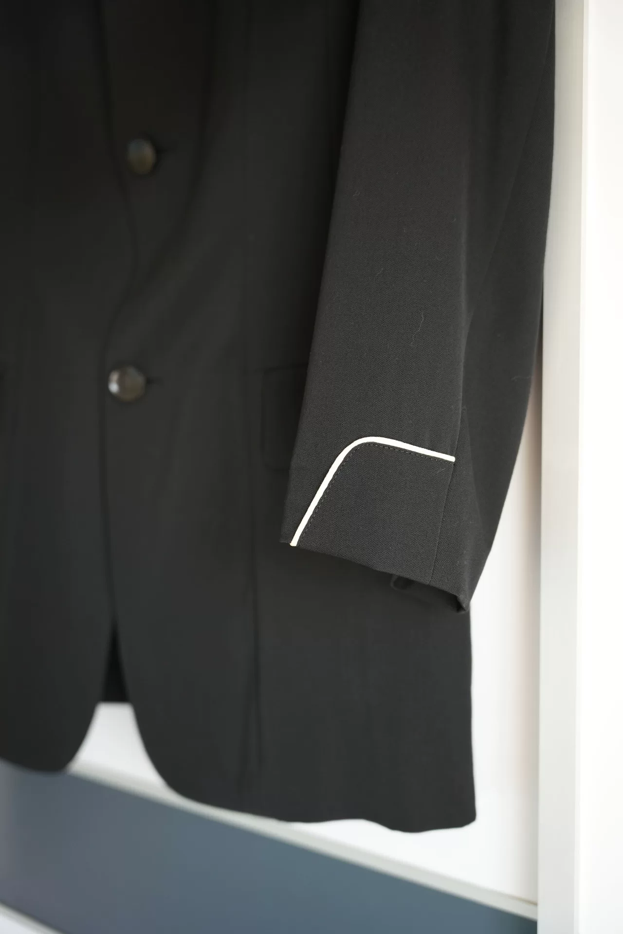 Yohji Yamamoto 03ss White Stitch Wool Jacket — label