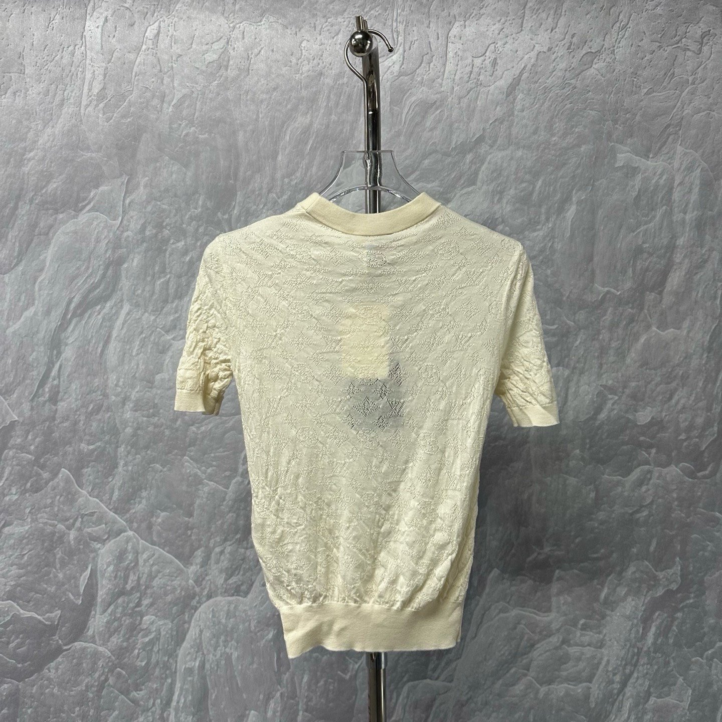 Louis Vuitton Openwork Knit Wool Short Sleeve — detail