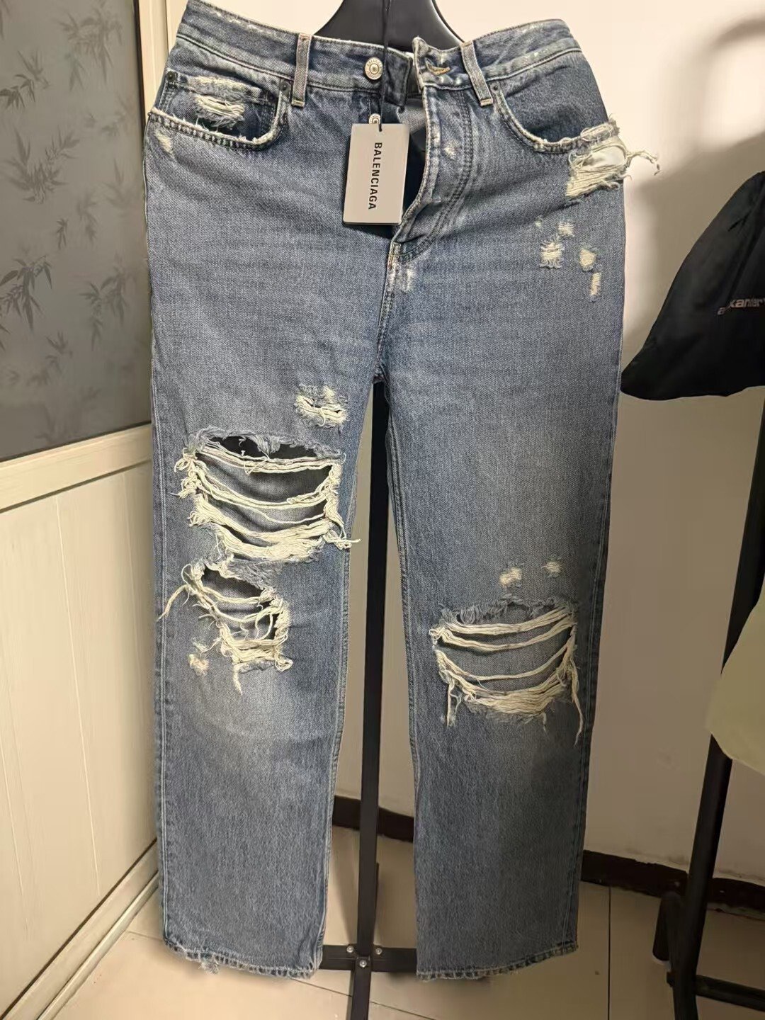 Balenciaga Washed Distressed Jeans
