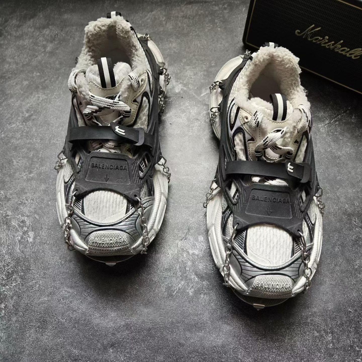 BALENCIAGA 3XL Ice Cleat Fleece Dad Shoes — front