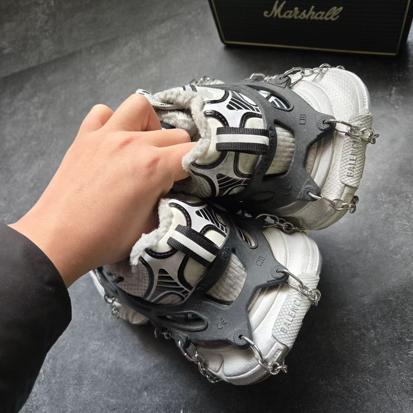 BALENCIAGA 3XL Ice Cleat Fleece Dad Shoes — detail