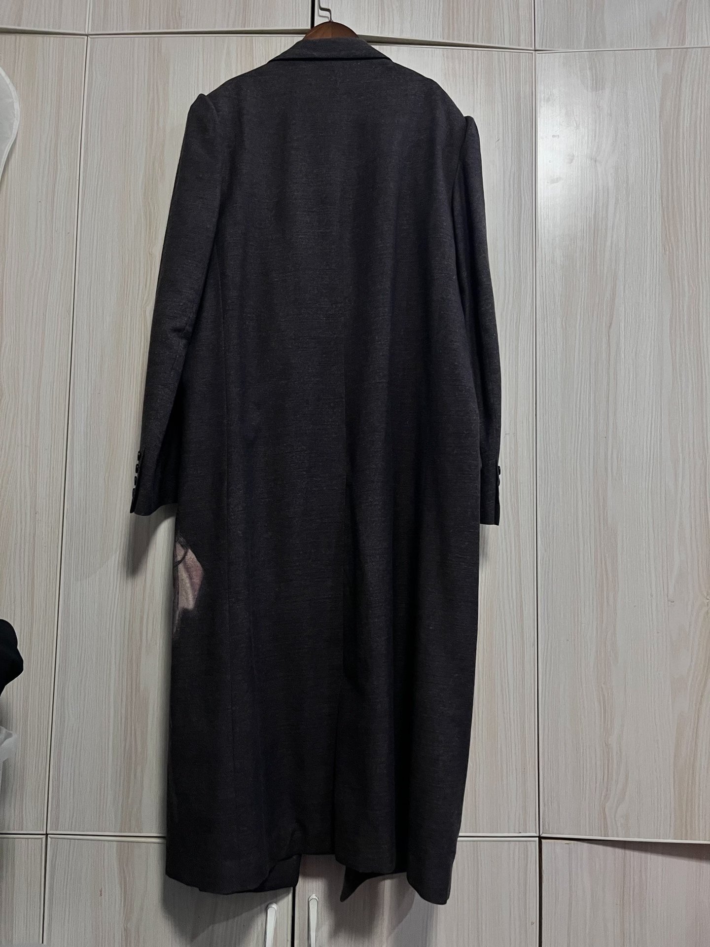 Yohji Yamamoto 24AW Long Gray Coat — back