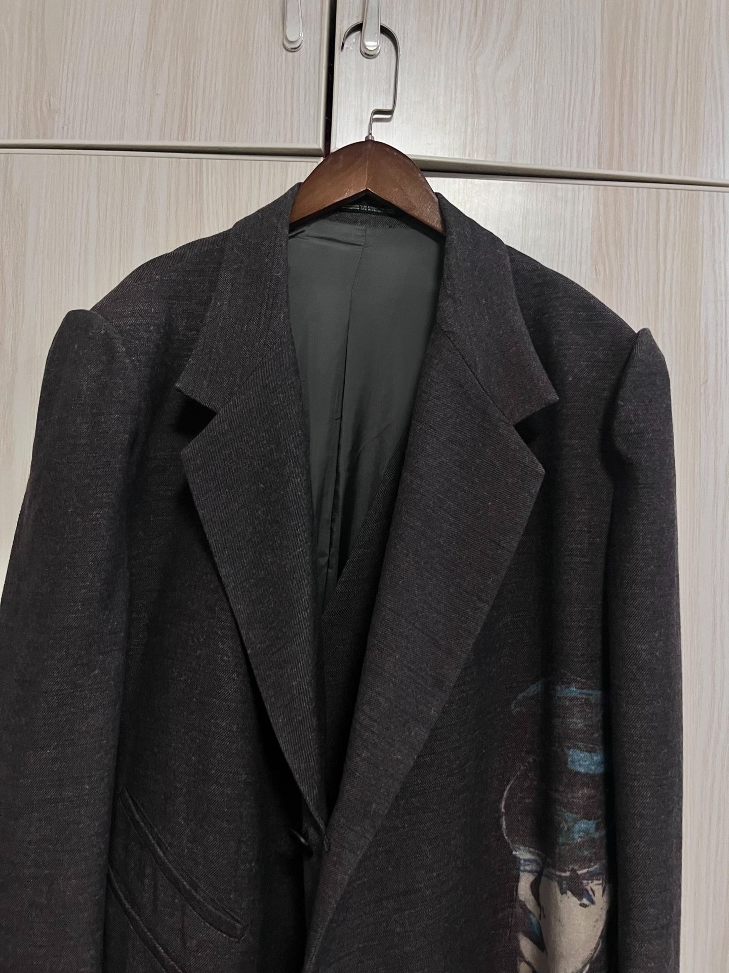 Yohji Yamamoto 24AW Long Gray Coat — detail