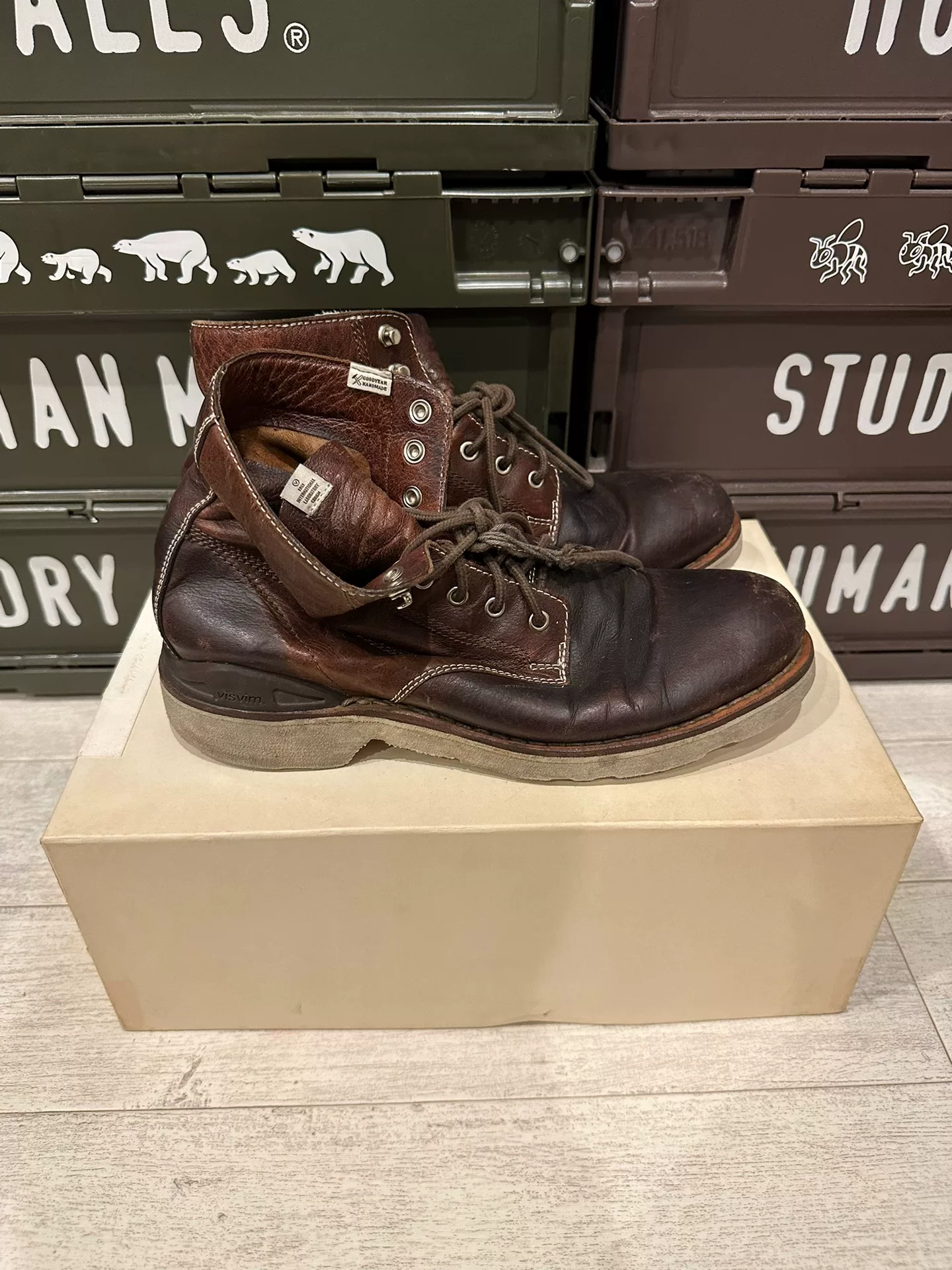 Visvim Initial Virgil Boots Kangaroo Leather — front