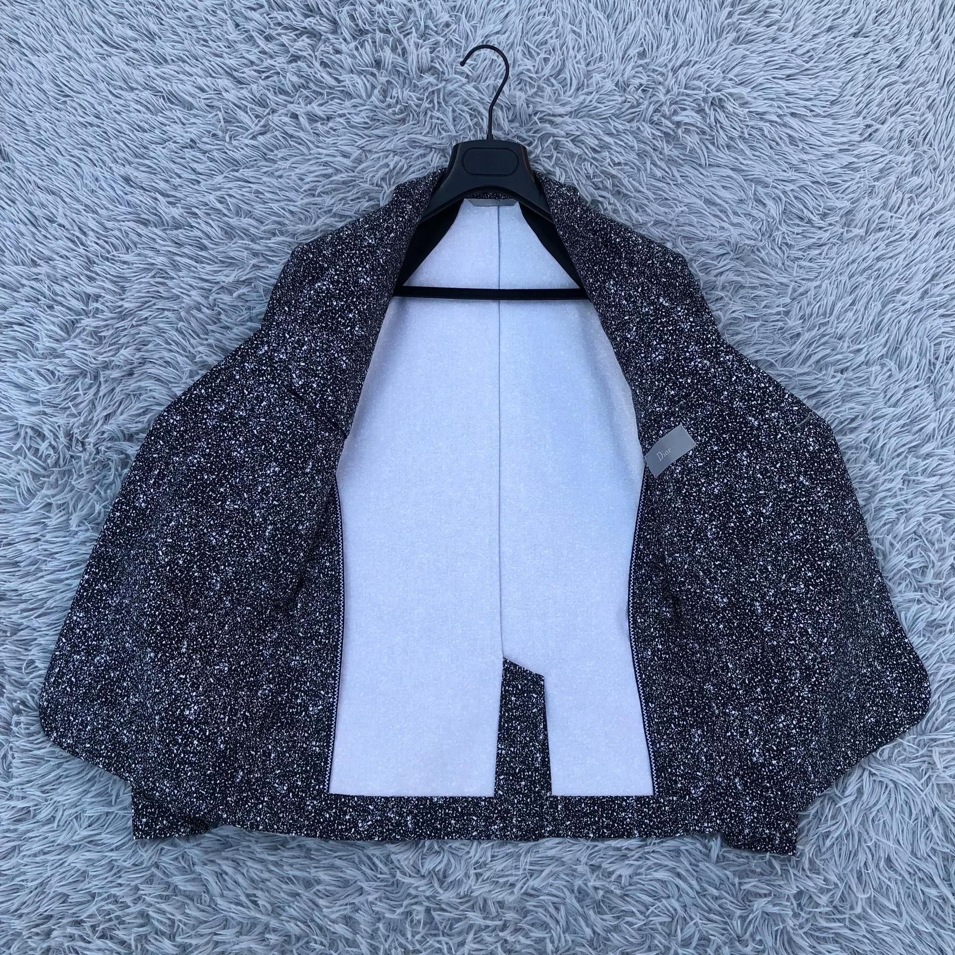 Dior Homme Snowflake Splatter Two-Piece Suit — label