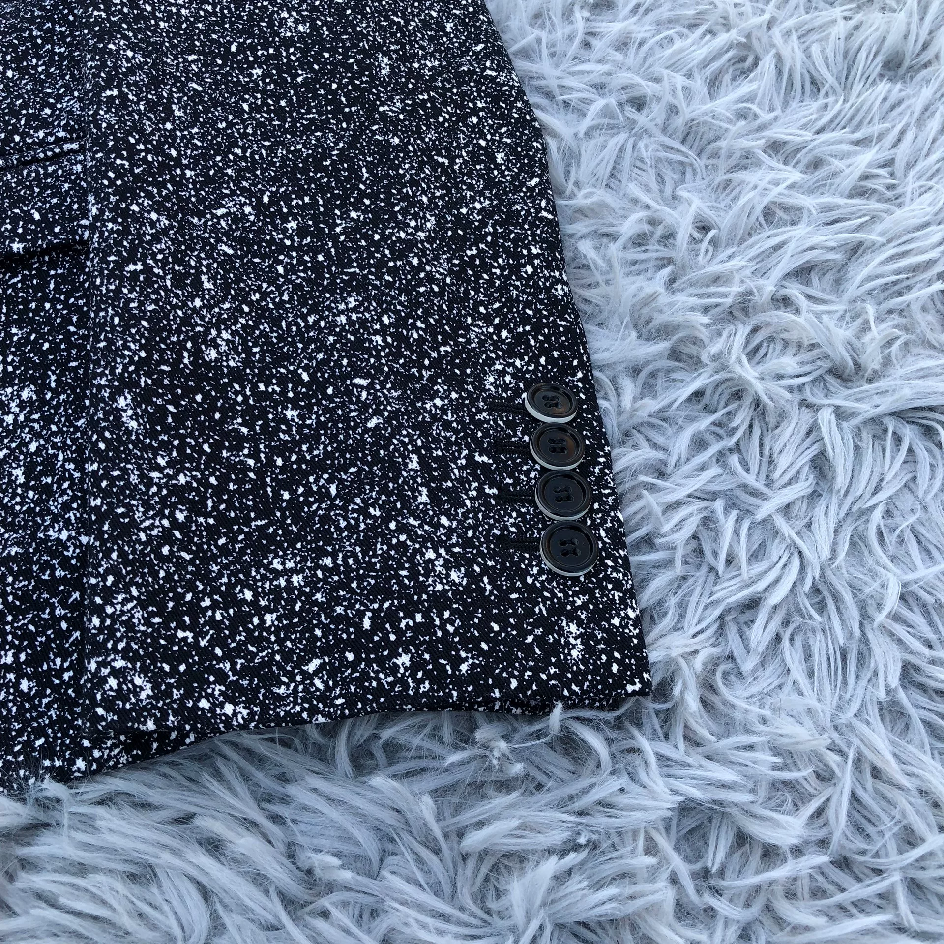 Dior Homme Snowflake Splatter Two-Piece Suit — detail