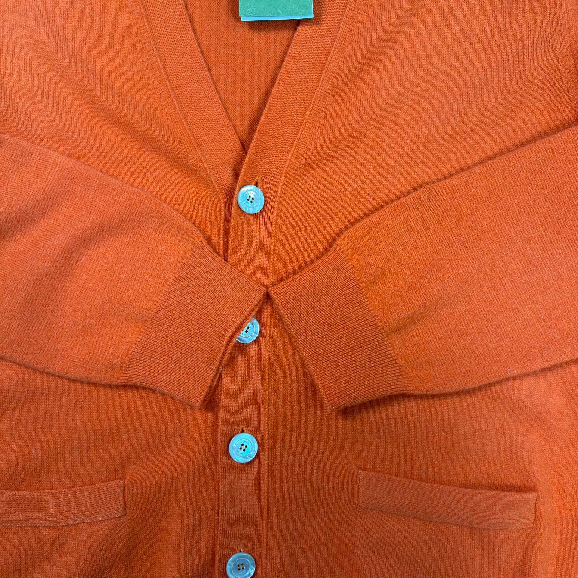 Gucci Orange Bee Embroidery Cardigan — back