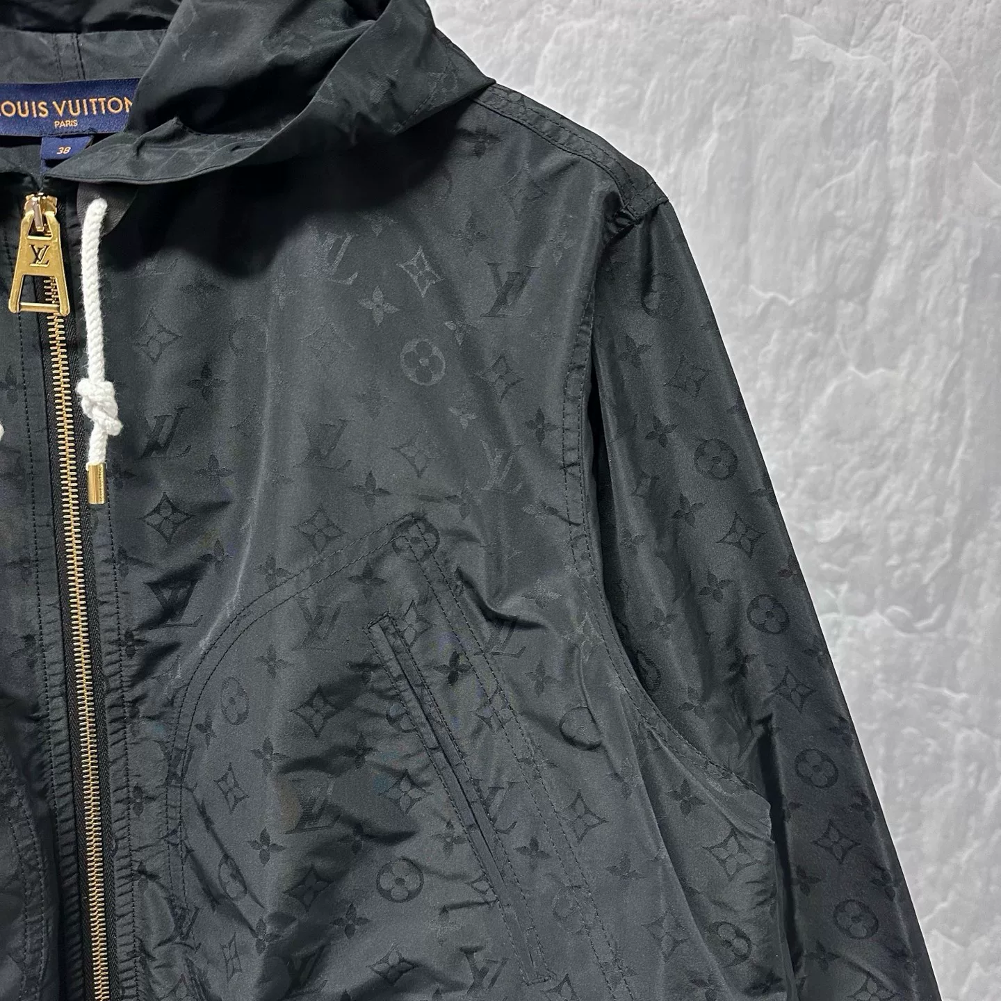 Louis Vuitton Monogram Drawstring Hooded Jacket — back