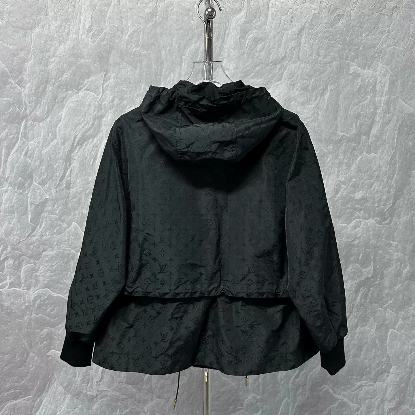 Louis Vuitton Monogram Drawstring Hooded Jacket — label
