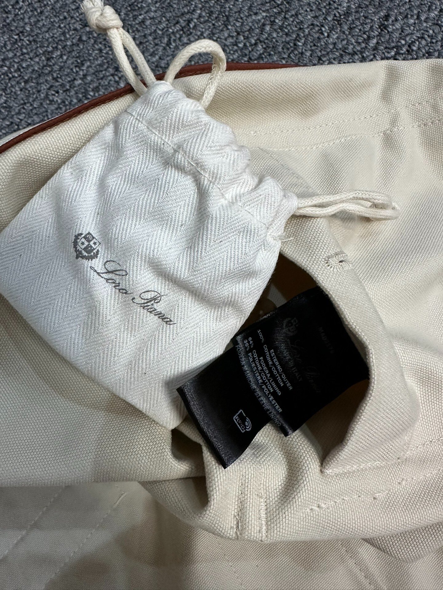 Loro Piana Sea Island Cotton Jacket XL — label