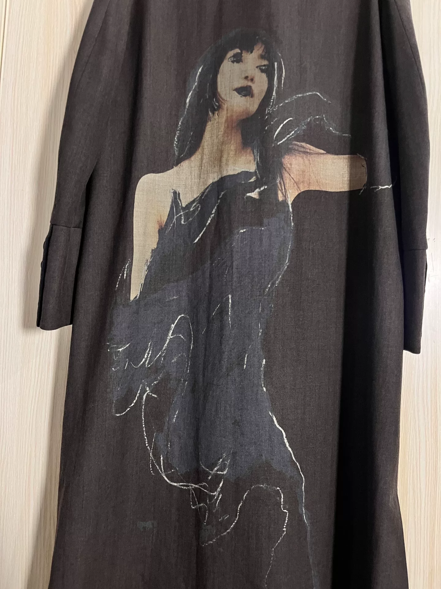 Yohji Yamamoto Dark Brown Napoleon Coat — back