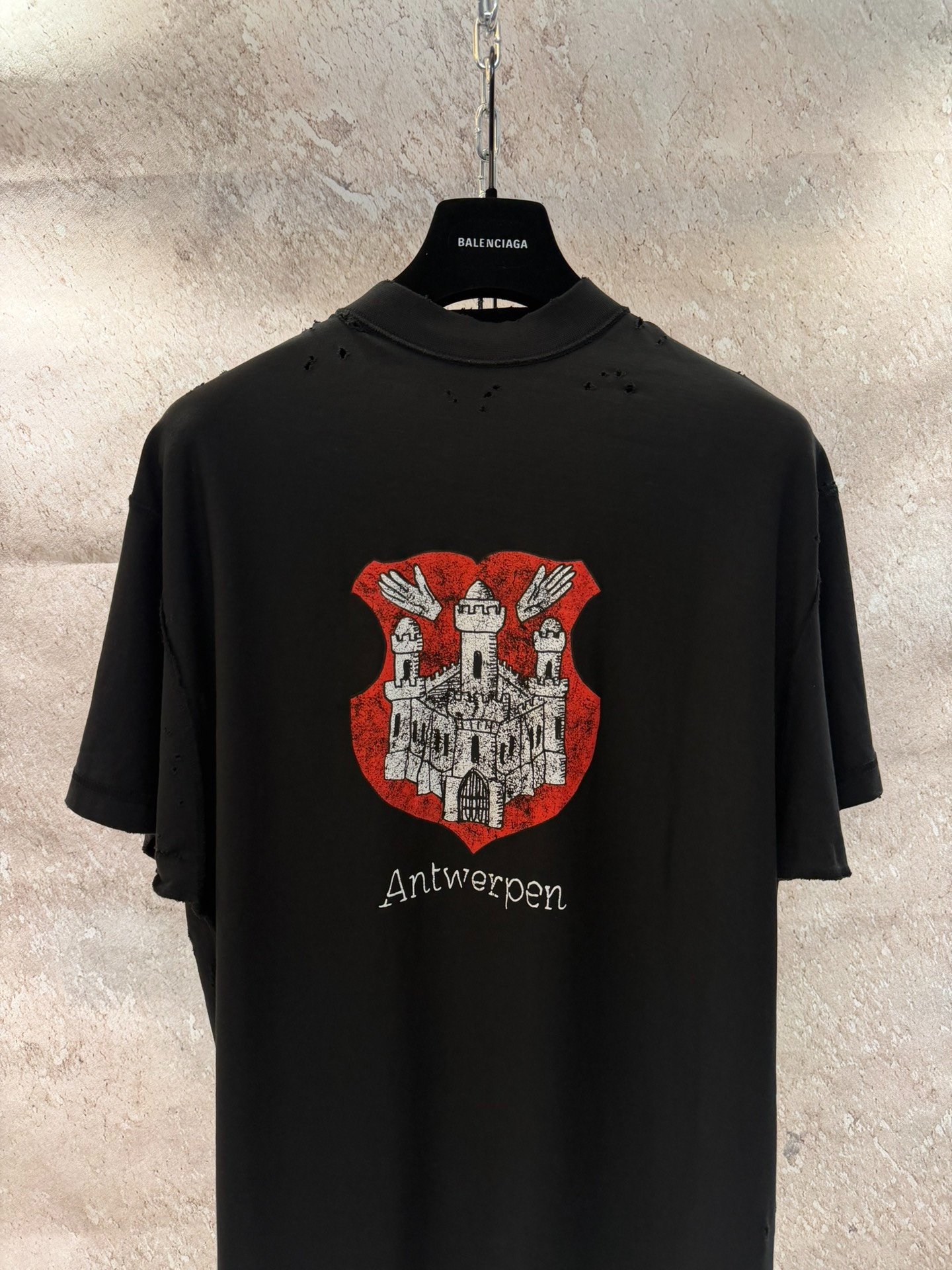 Balenciaga 24SS Antwerp Castle Print Tee — front