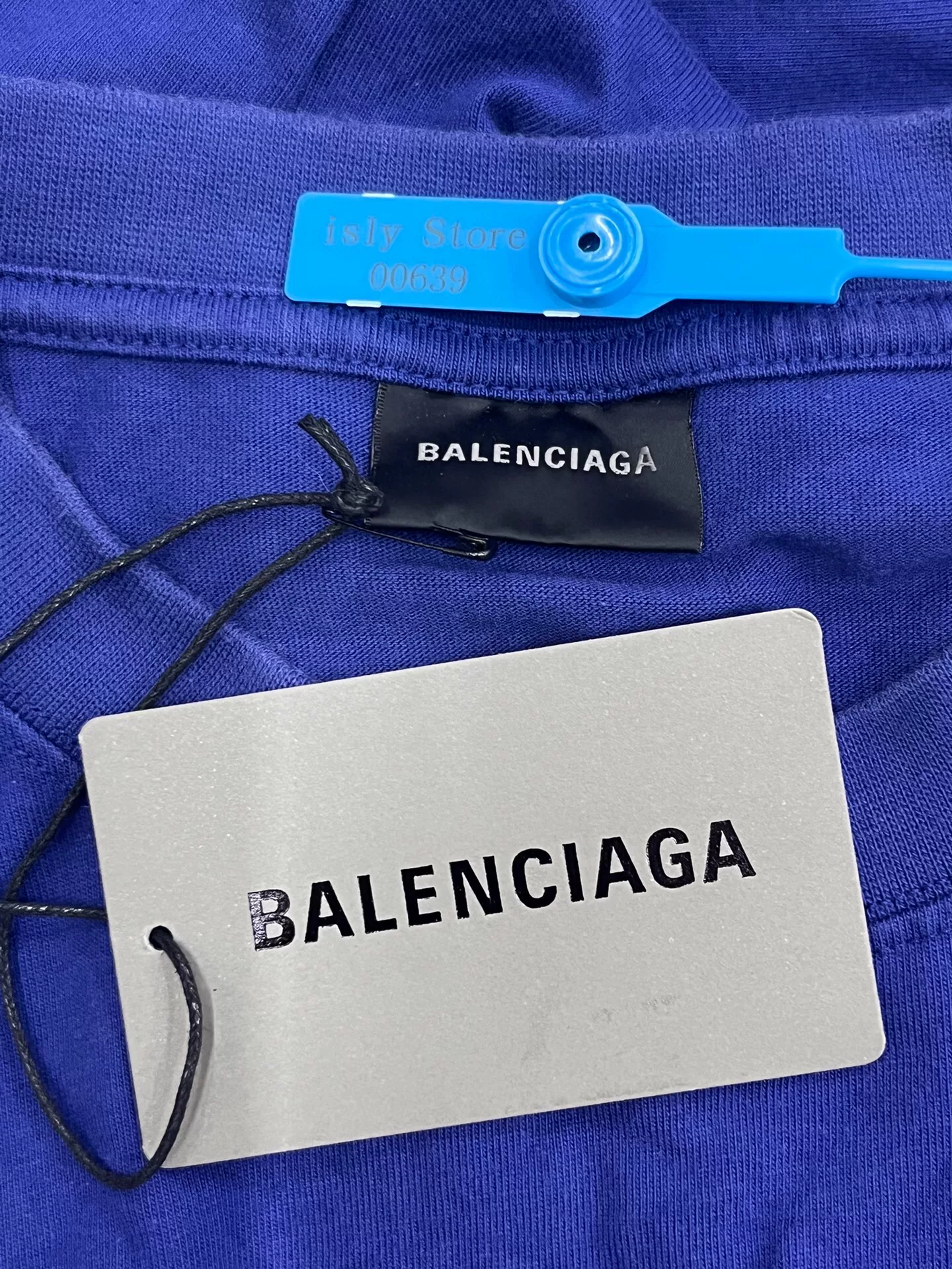 Balenciaga Logo Print Round Neck T-Shirt — back