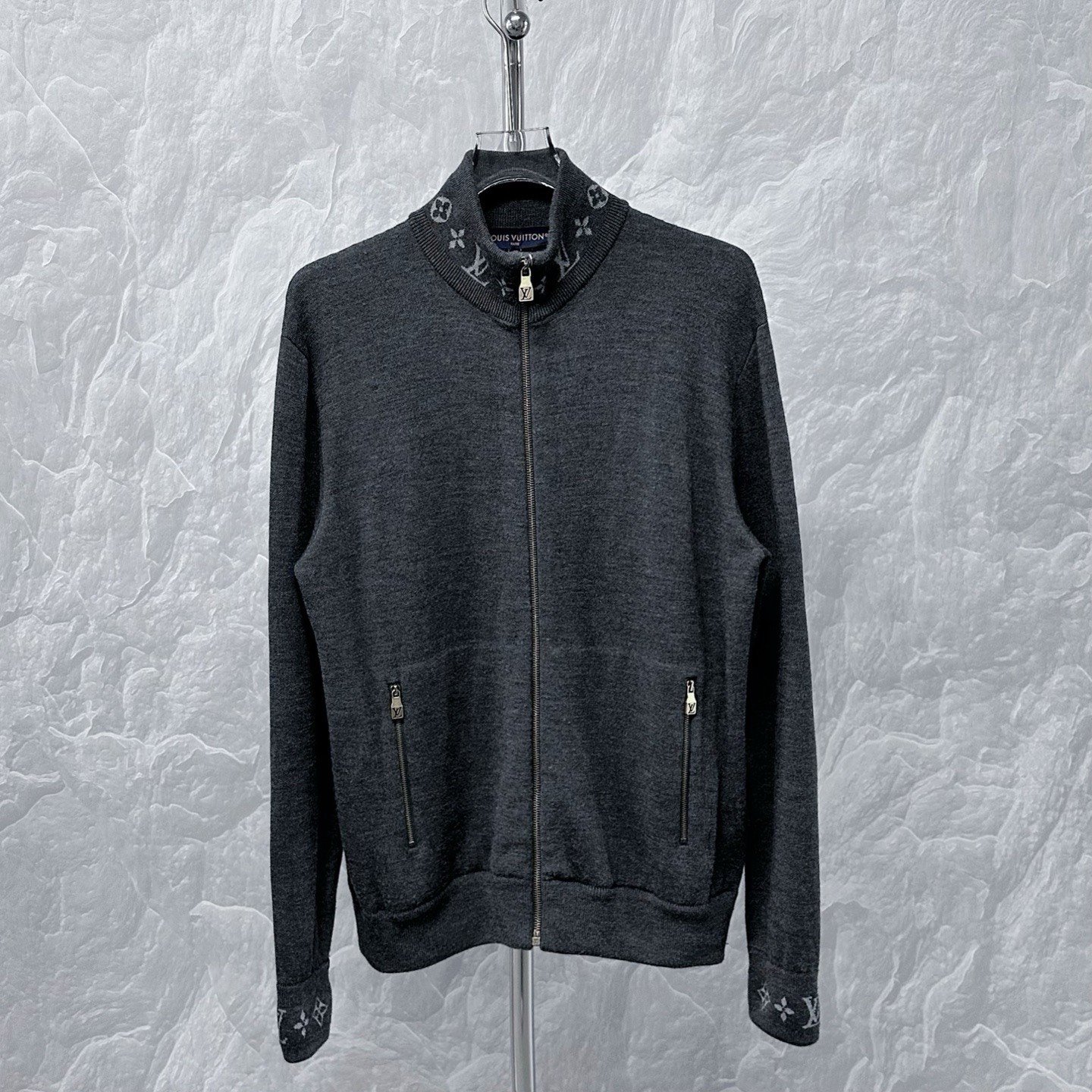 Louis Vuitton SS25 Cuff Logo Knit Jacket