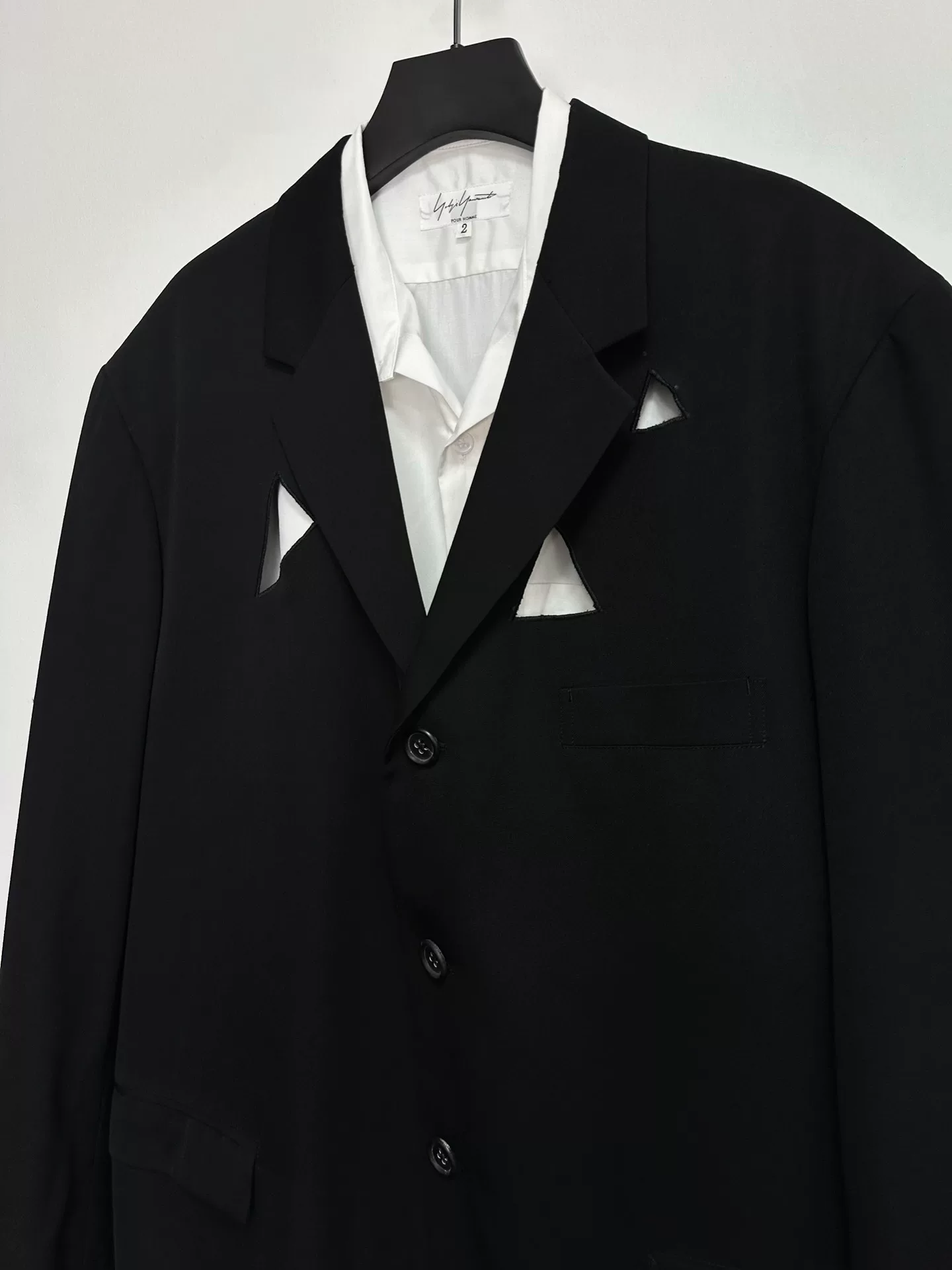 Yohji Yamamoto 92SS Hollow Triangle Coat — back