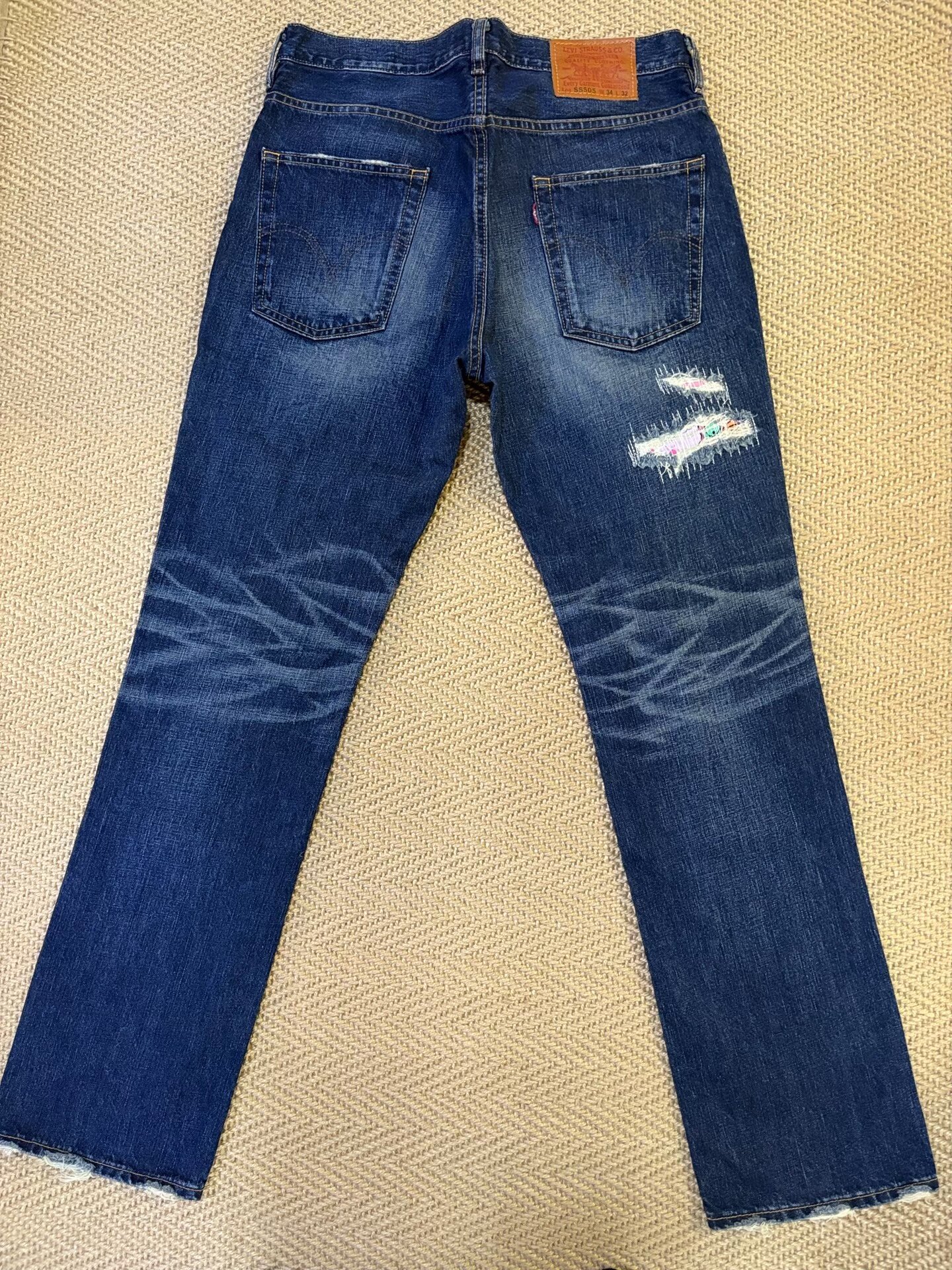Levi's x Stussy 505 Crush Jeans — front
