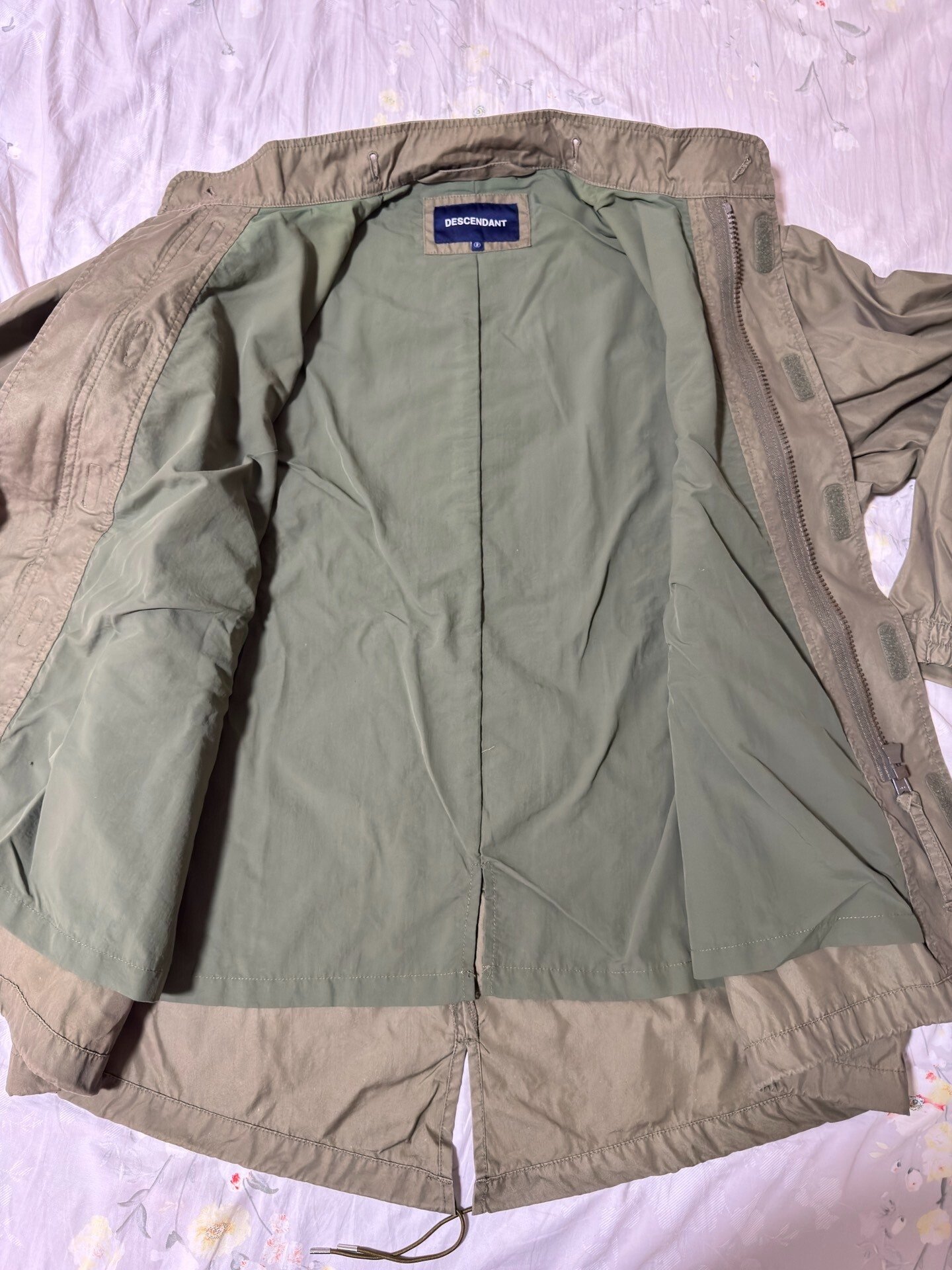 Descendant 18AW D-51M Olive Green Jacket — detail