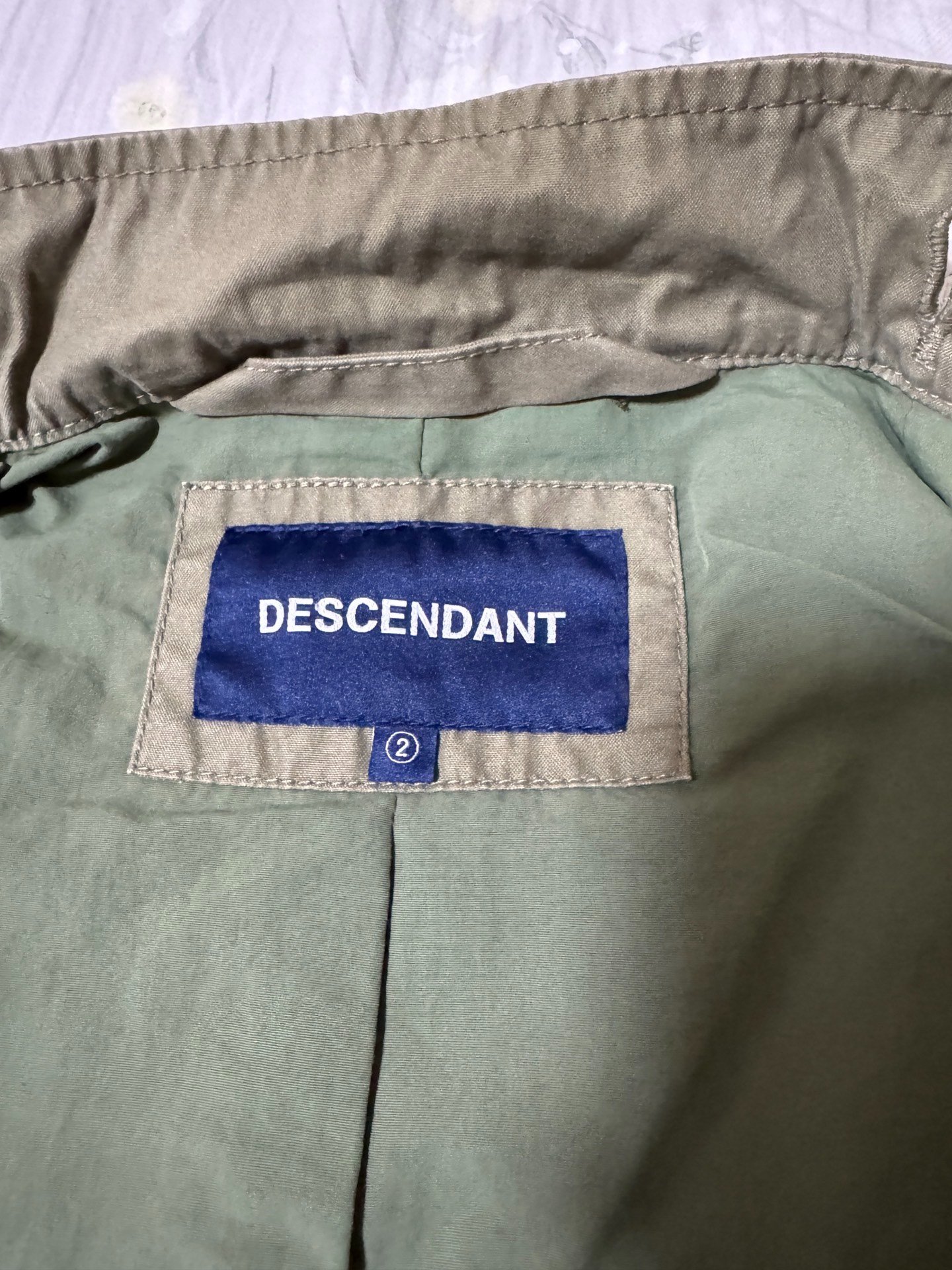 Descendant 18AW D-51M Olive Green Jacket — back