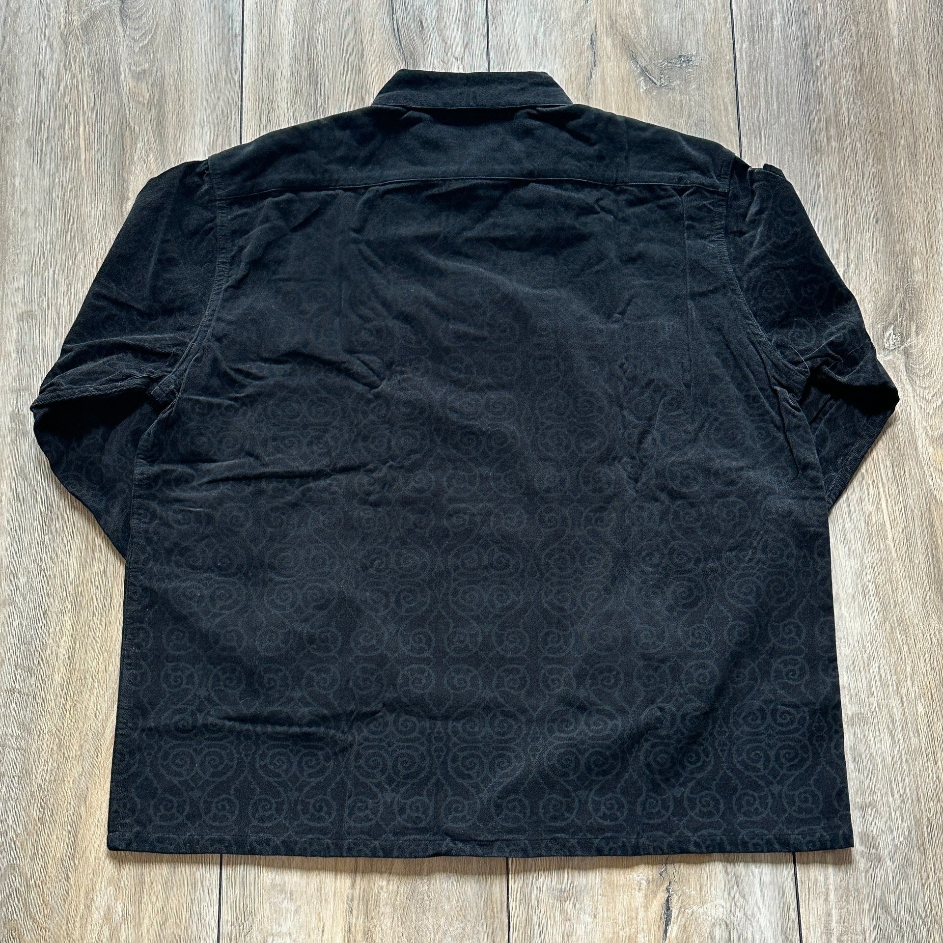 Ajidari Pattern Corduroy Gangster Shirt — front