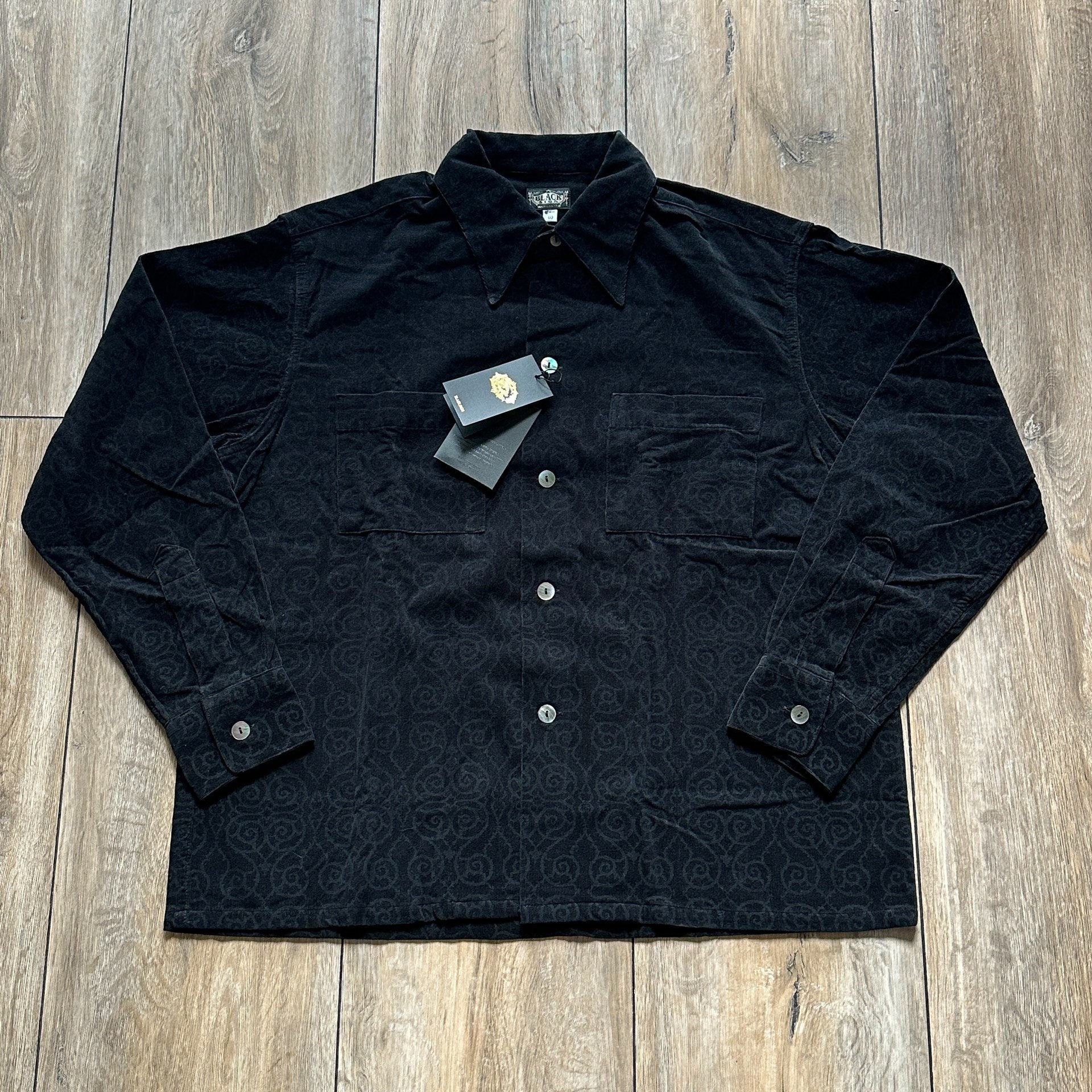 Ajidari Pattern Corduroy Gangster Shirt