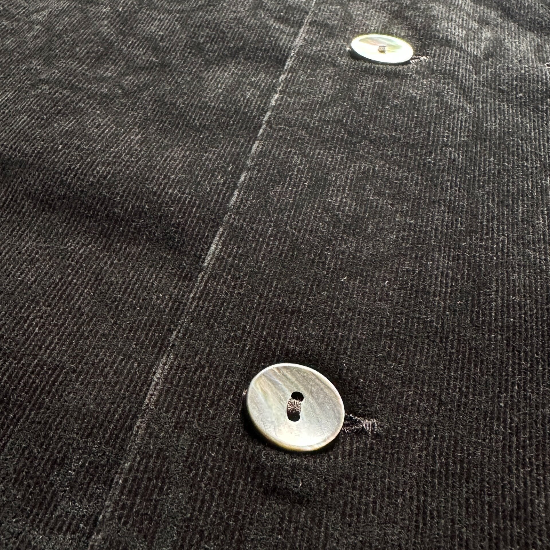 Ajidari Pattern Corduroy Gangster Shirt — back