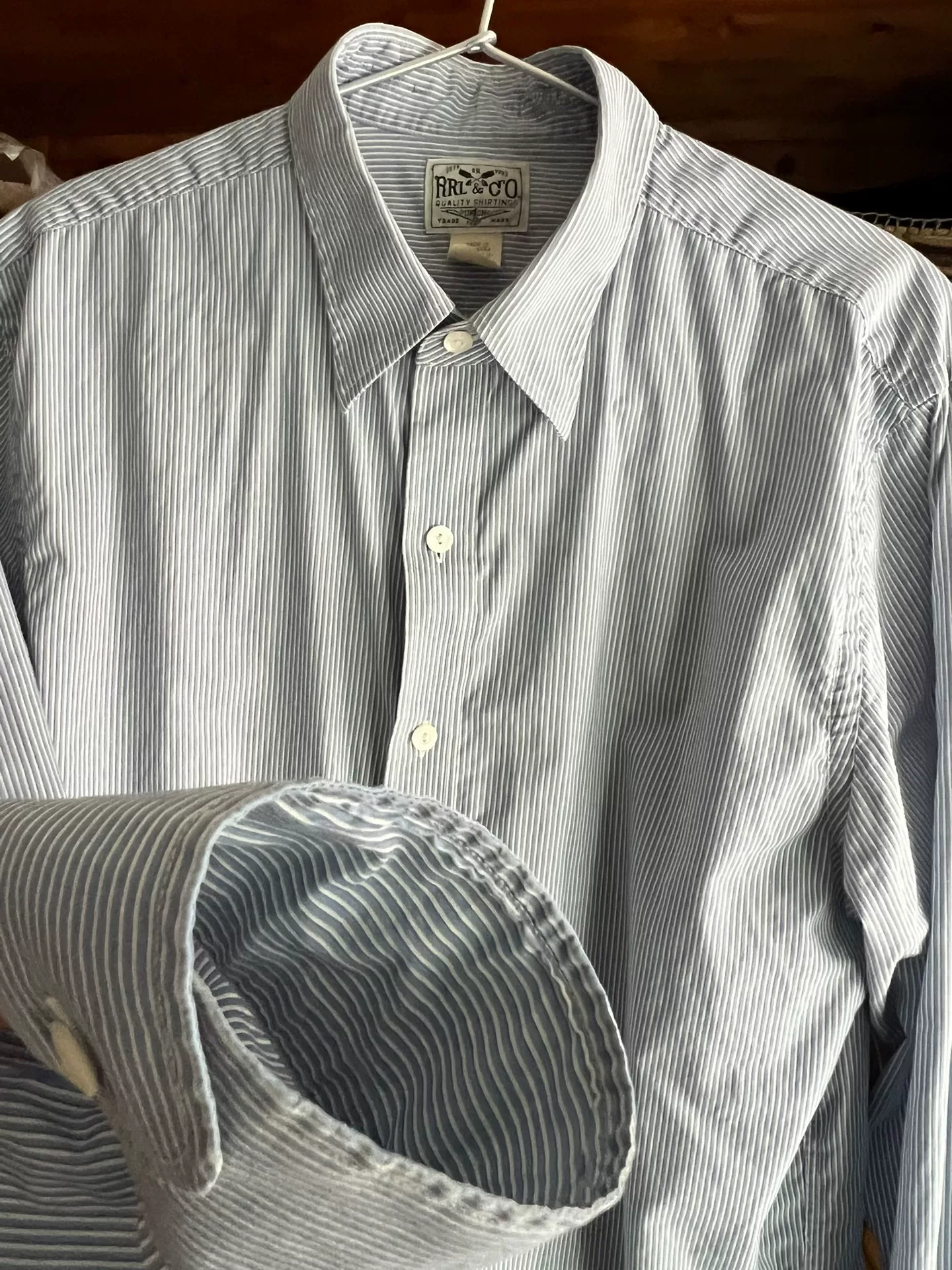 RRL Double RL Striped Long-Sleeve Shirt — back