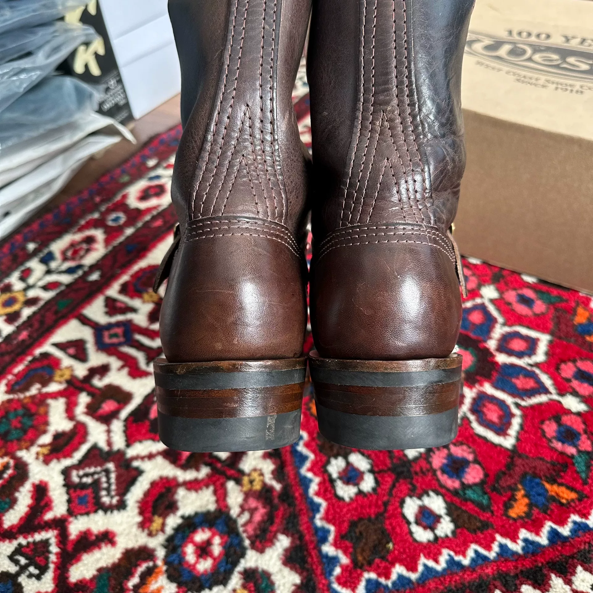 Wesco Boss Engineer Boots — back