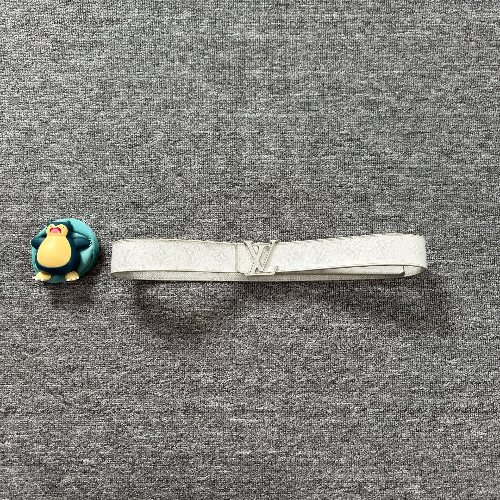 Louis Vuitton White All-Over Print Belt