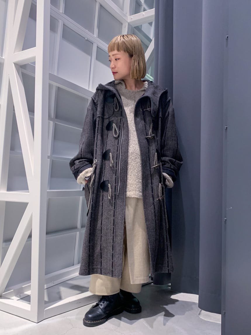 Yohji Yamamoto 22AW Seagull Collar Chunky Knit Sweater — label