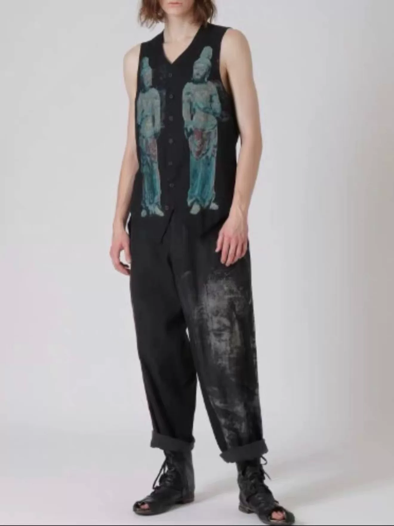 Yohji Yamamoto 23SS Kannon Wide-Leg Pants — label