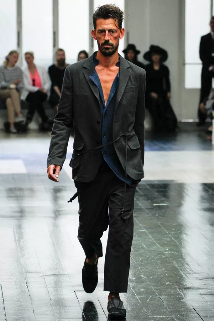 Yohji Yamamoto 13SS Houndstooth Zip Trousers — detail