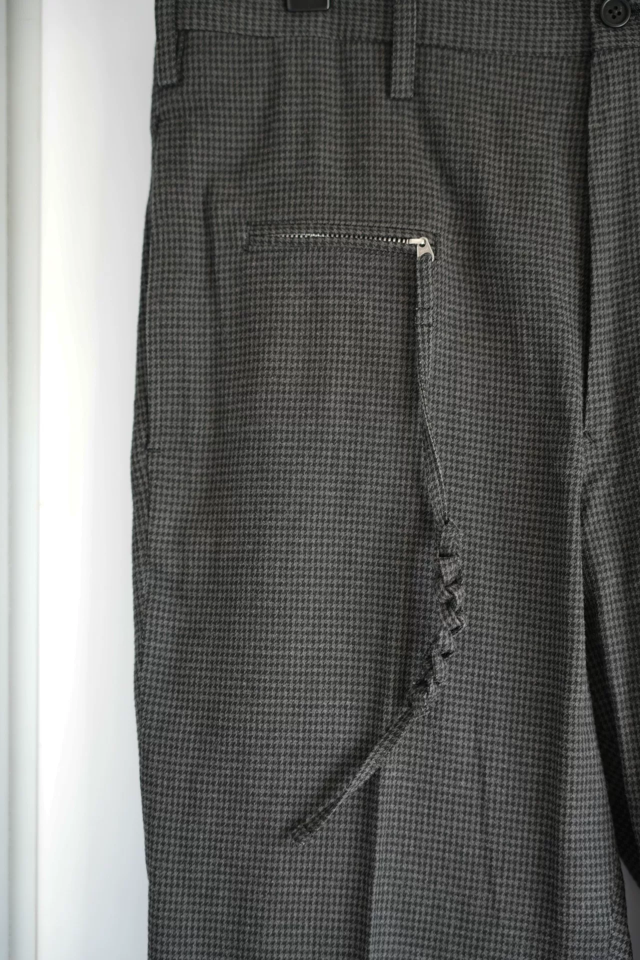 Yohji Yamamoto 13SS Houndstooth Zip Trousers — back